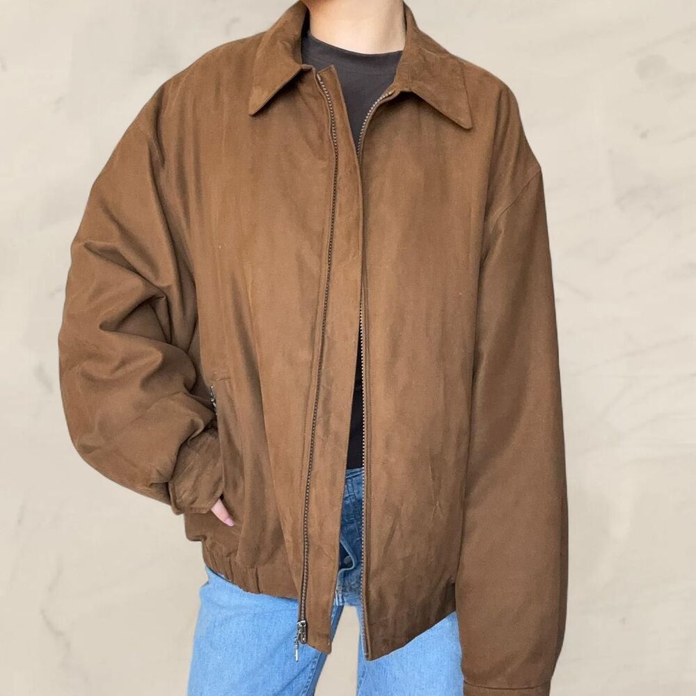 Jos A Bank brown boxy soft jacket size large